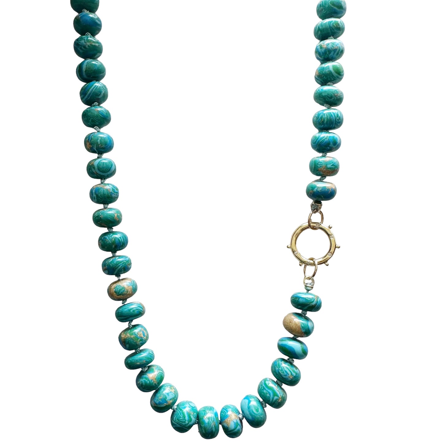Blue Fordite Gemstone Necklace