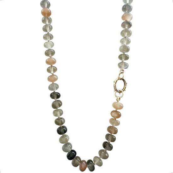Natural Moonstone Cashmere Gemstone Necklace