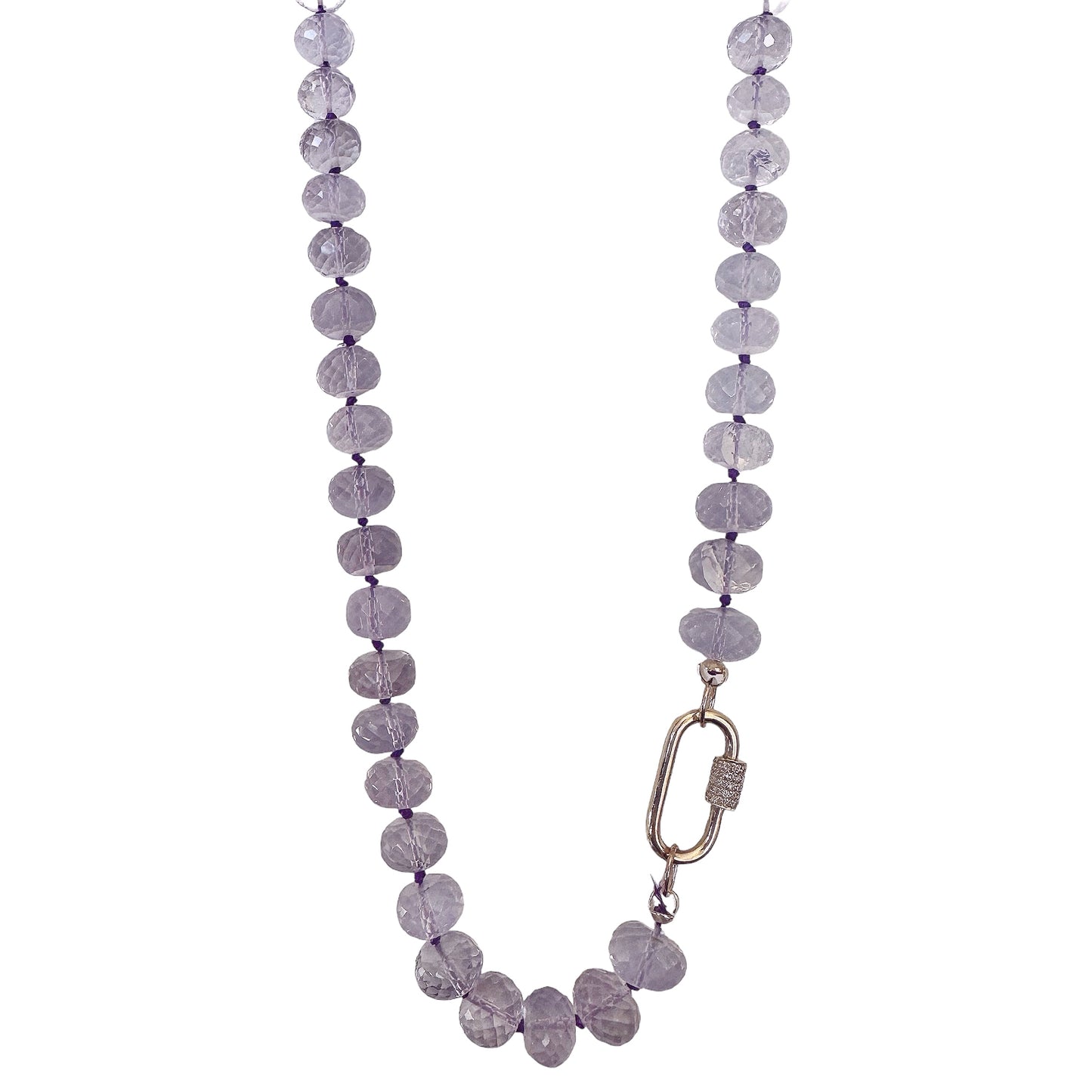 Scorolite Lavender Gemstone Necklace
