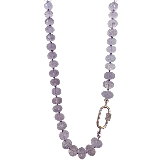 Scorolite Lavender Gemstone Necklace