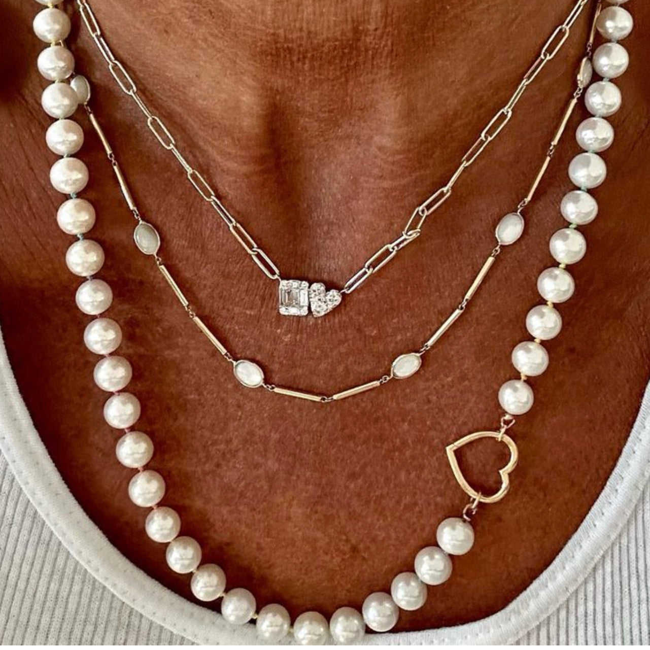 Fresh Water Pearl Gemstone Necklace