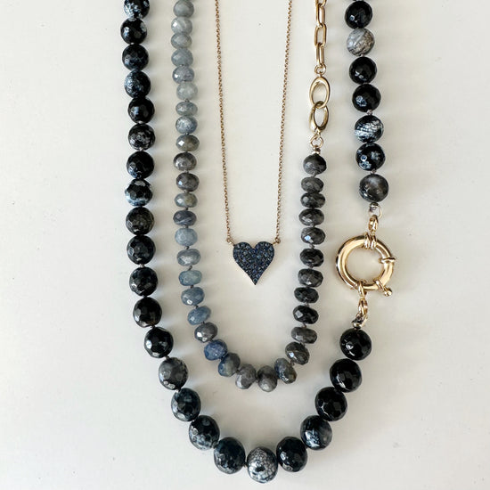 Ombré Blue Sapphire Gemstone Necklace
