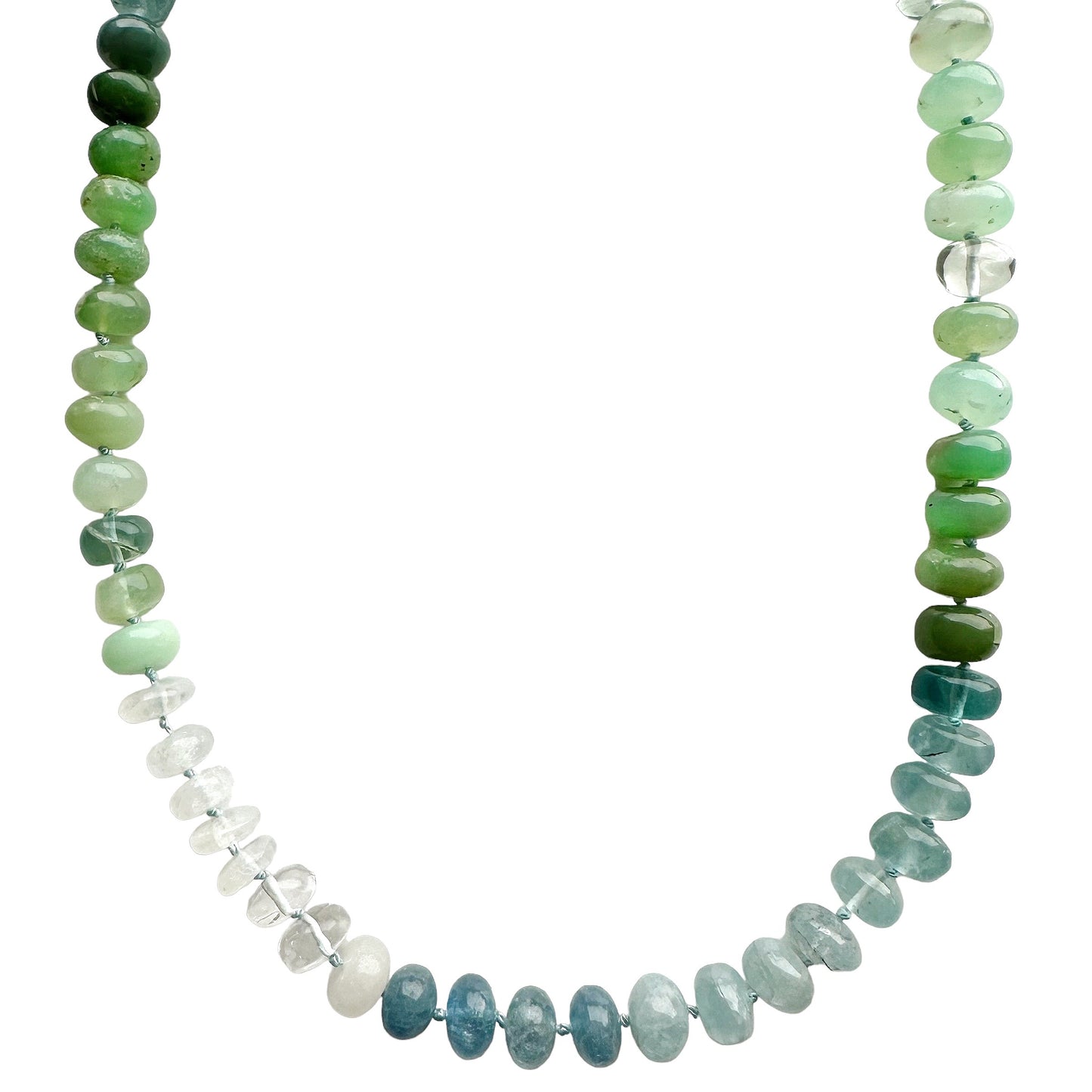 Blue Grass Gemstone Necklace