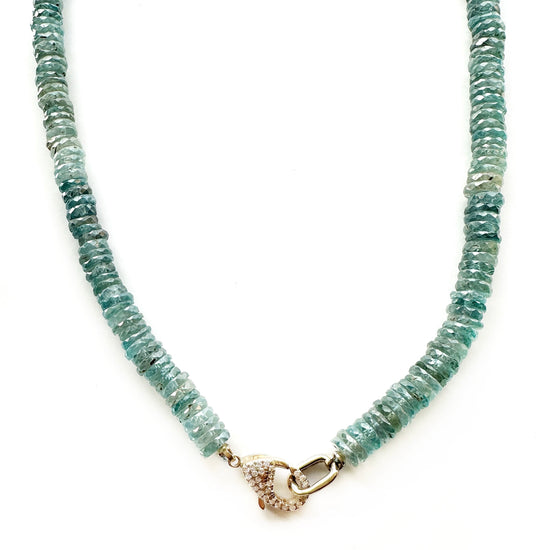 Blue Zircon Gemstone Necklace