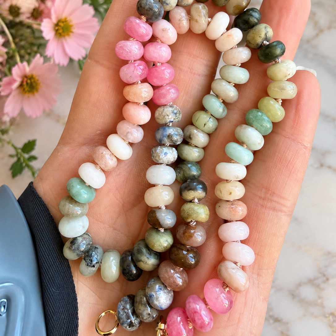 Autumn Pink II Gemstone Necklace