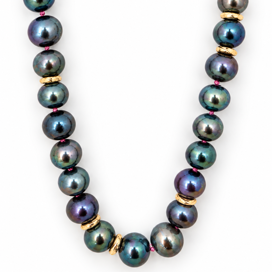 Peacock Pearl Gemstone Necklace