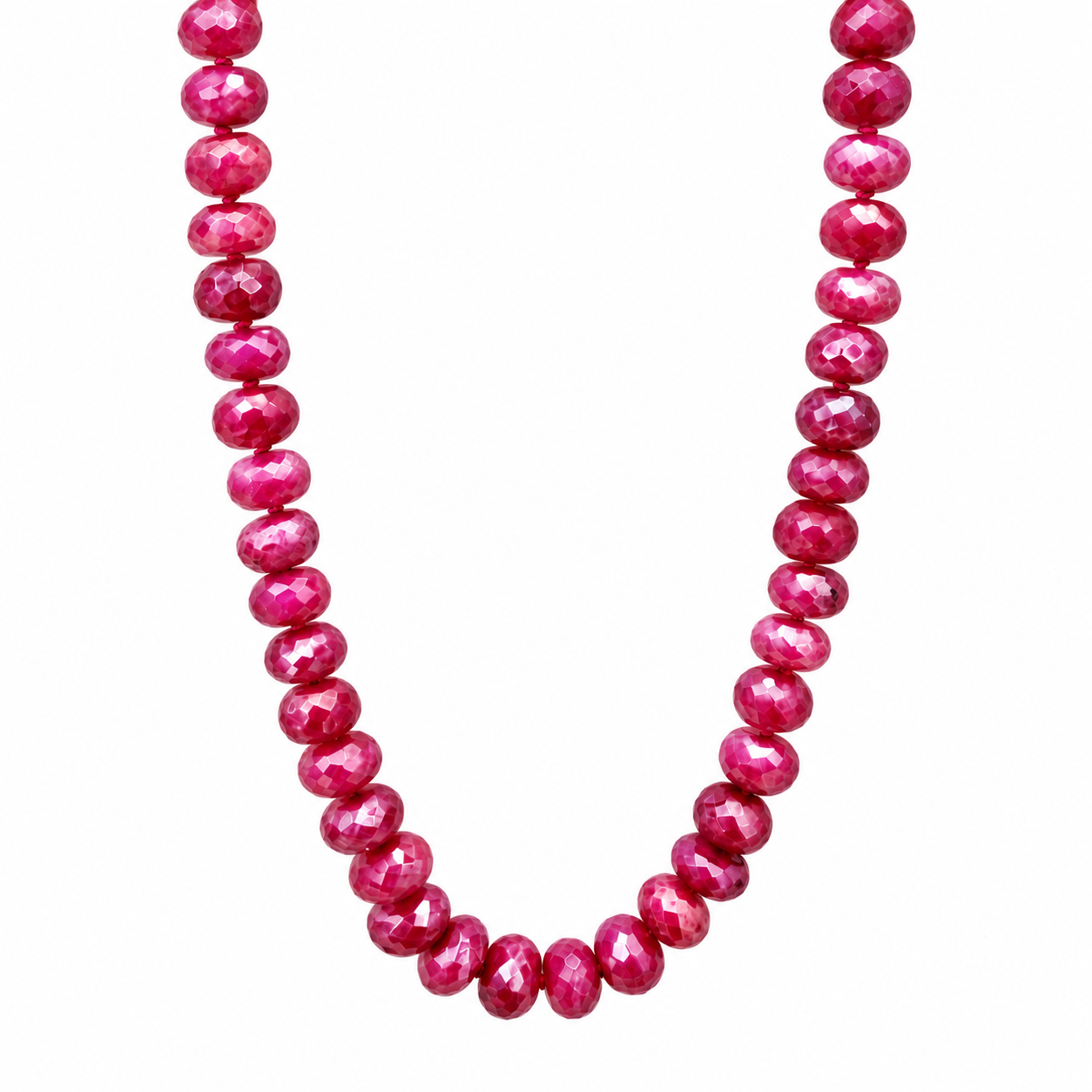 Coated Pink Moonstone Necklace