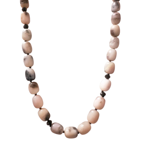 Pink Dendritic Opal Gemstone Necklace