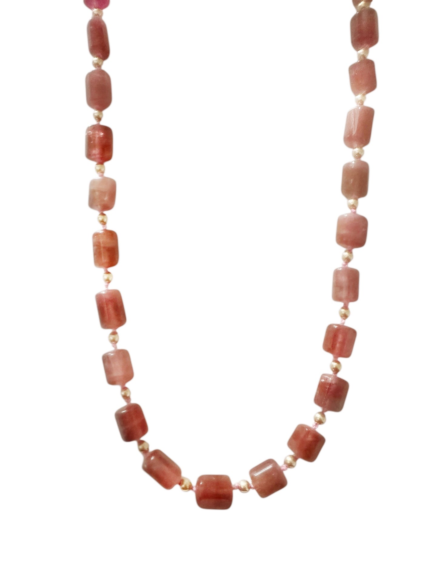 Rubellite Tourmaline Gemstone Necklace