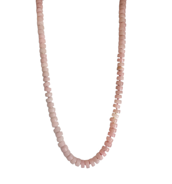 Pink Opal Heishi Gemstone Necklace