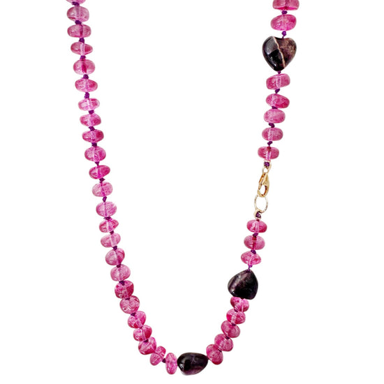 Pink Topaz Gemstone Necklace