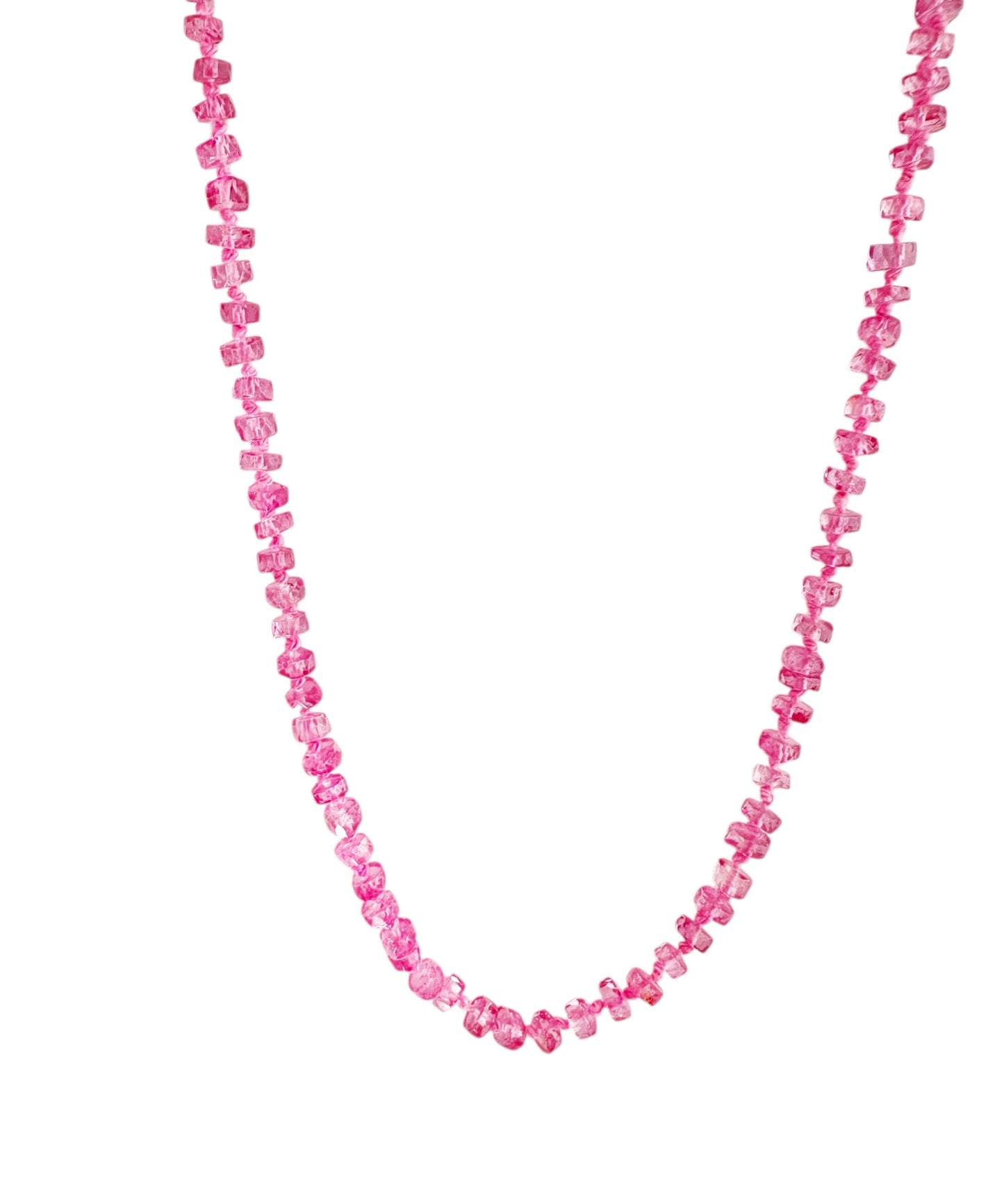 Pink Topaz Gemstone Necklace