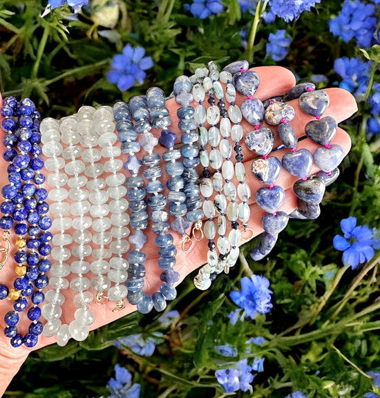 Sodalite Heart Gemstone Necklace