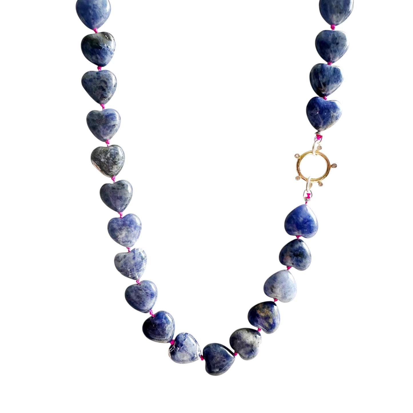 Sodalite Heart Gemstone Necklace