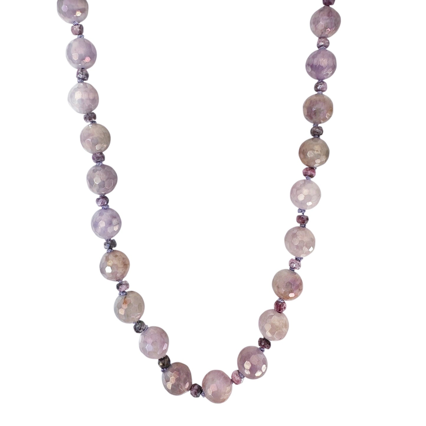 Titanium Coated Jade  Gemstone Necklace