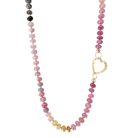 Pastel Sapphire Gemstone Necklace