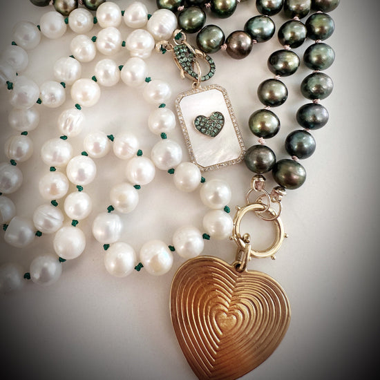 Green Pearl Gemstone Necklace