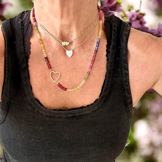 Multi Sapphire Gemstone Necklace