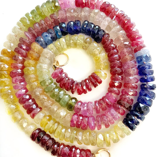 Multi Sapphire Gemstone Necklace