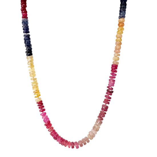 Multi Sapphire Gemstone Necklace