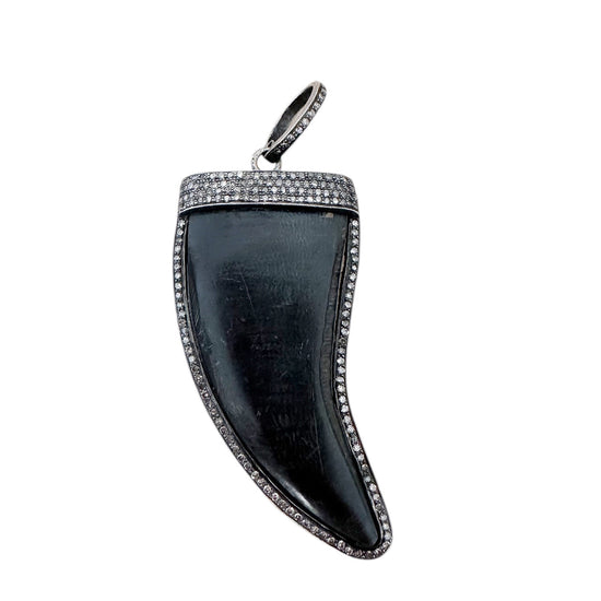 Black Wood Horn Charm
