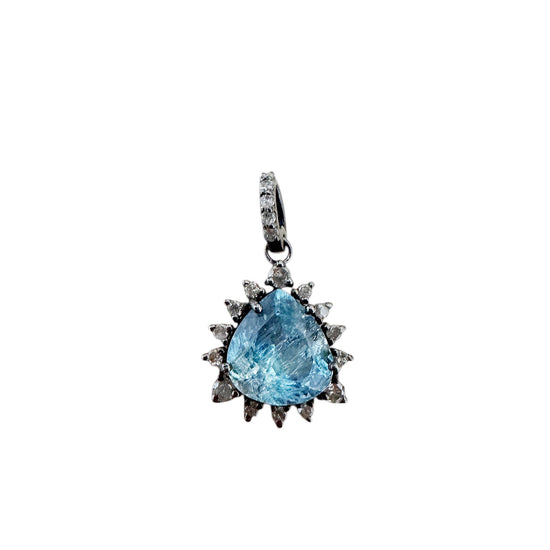Aquamarine Drop Charm