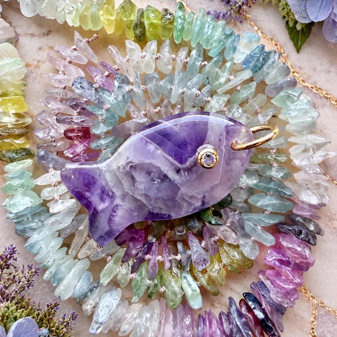 Amethyst Fishy Pendant