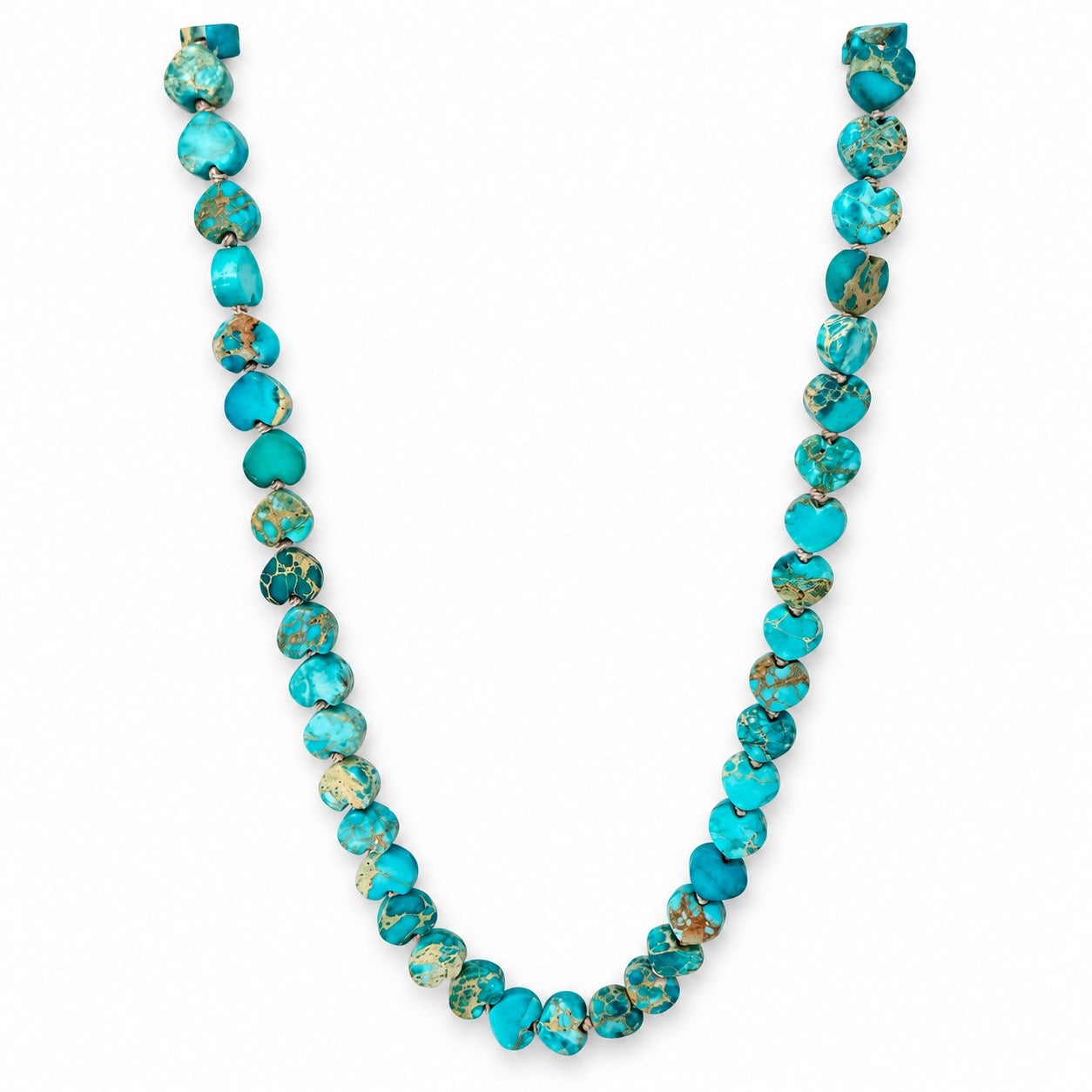 Sea Sediment Turquoise Heart Necklace