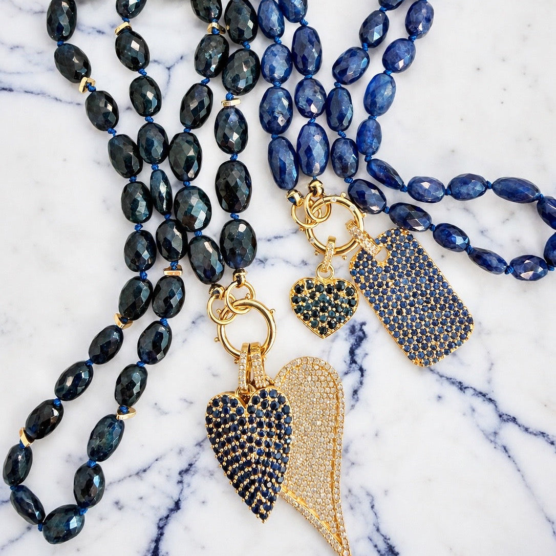 Royal Blue Sapphire Gemstone Necklace
