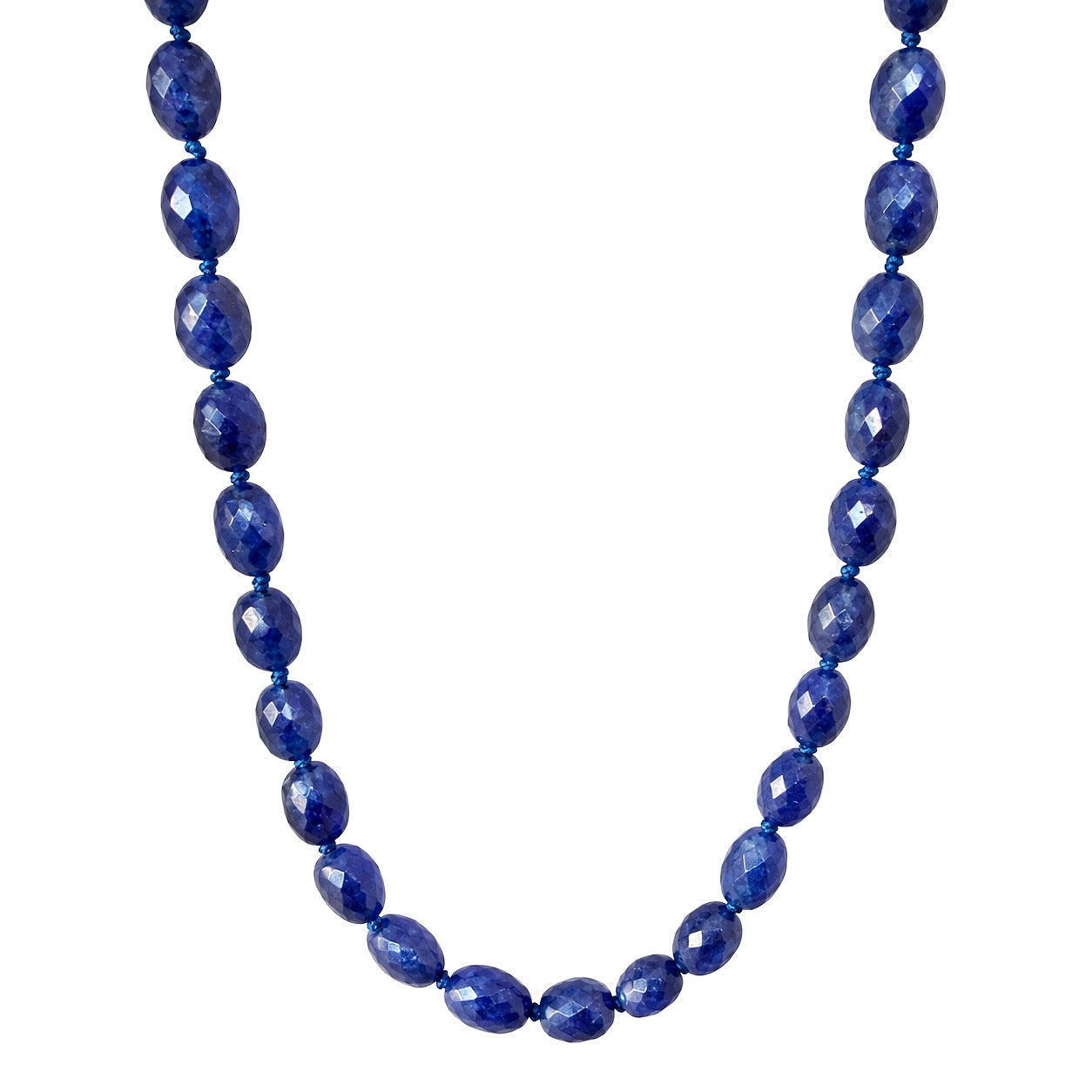 Royal Blue Sapphire Gemstone Necklace