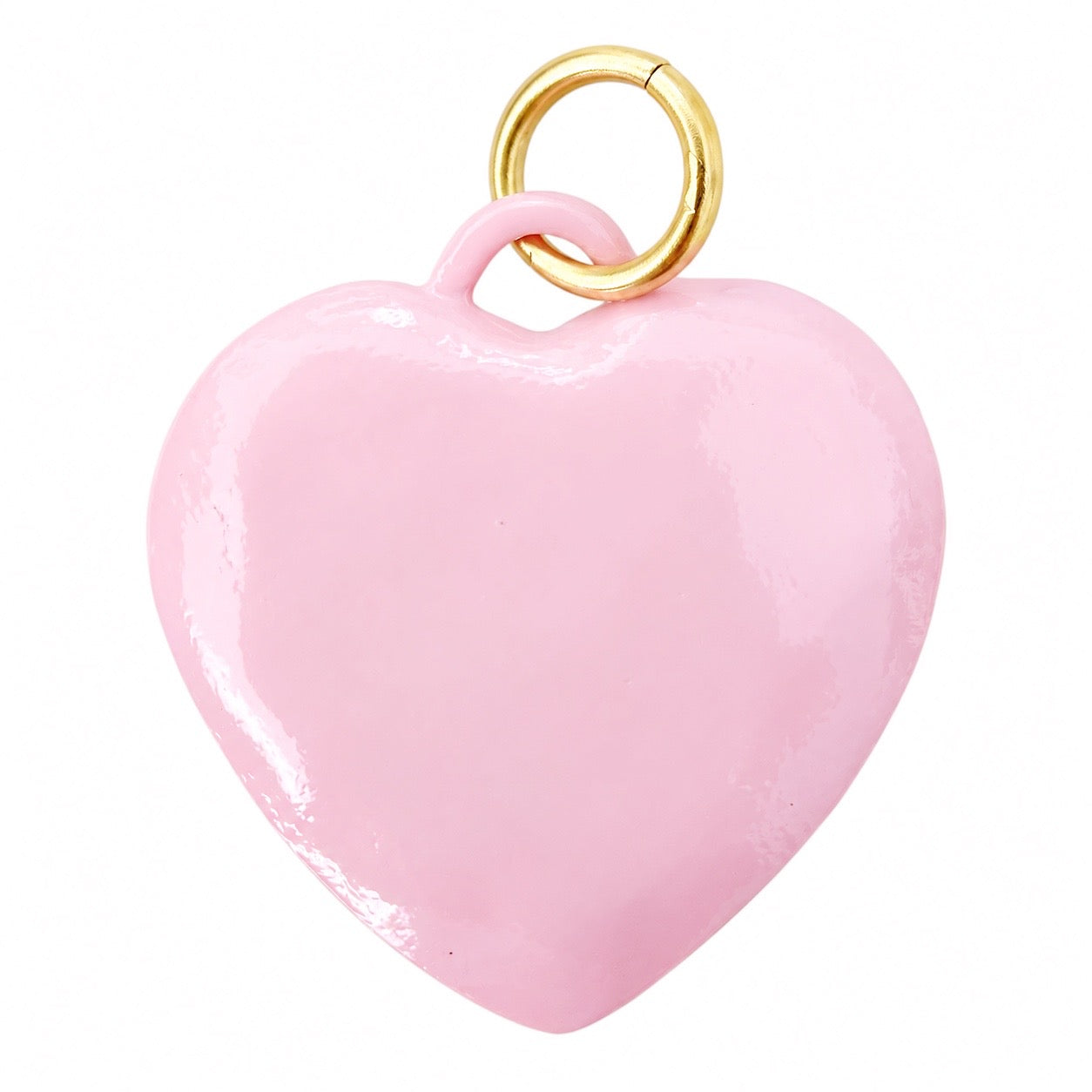 Pink Enamel Heart Pendant