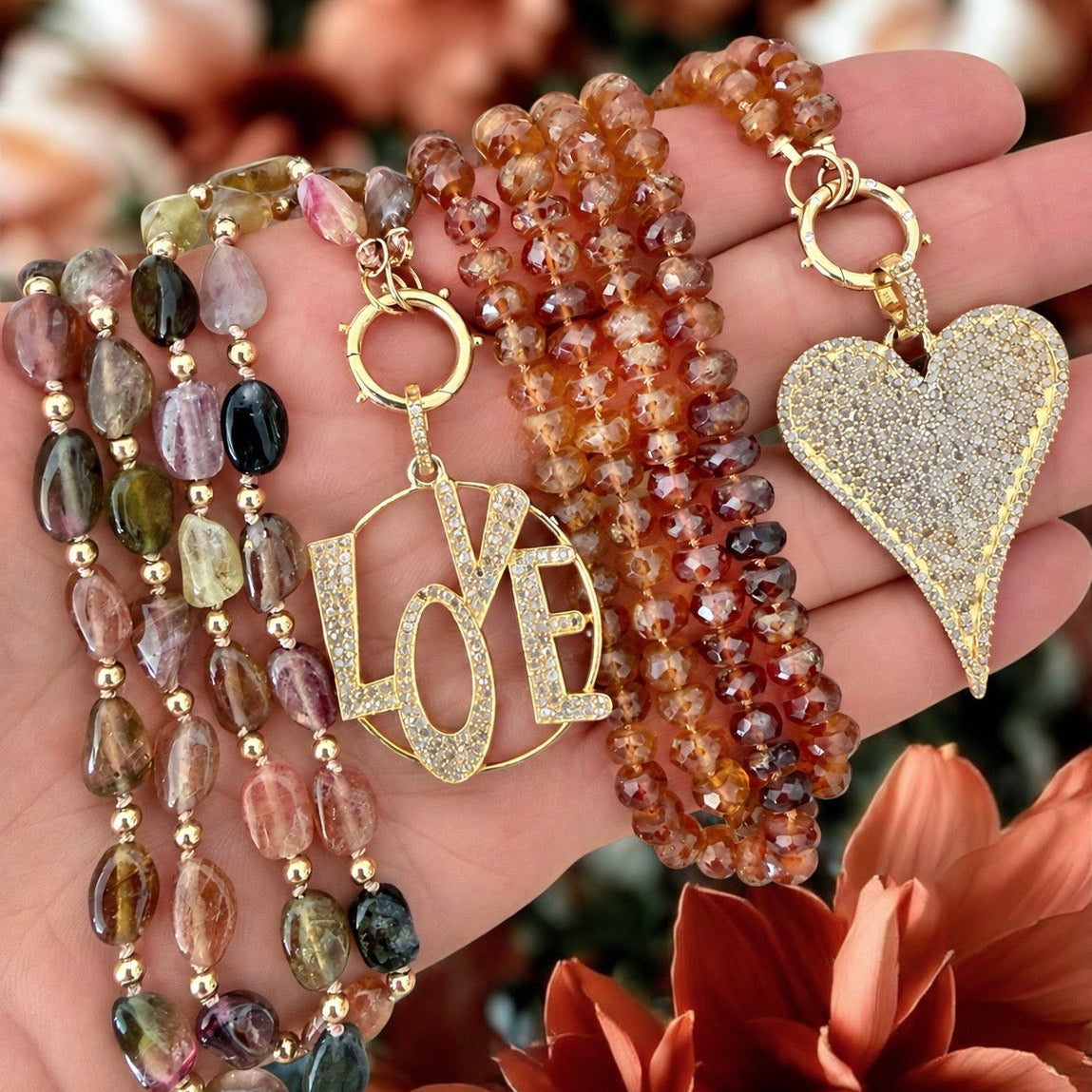 Hessonite Garnet Gemstone Necklace