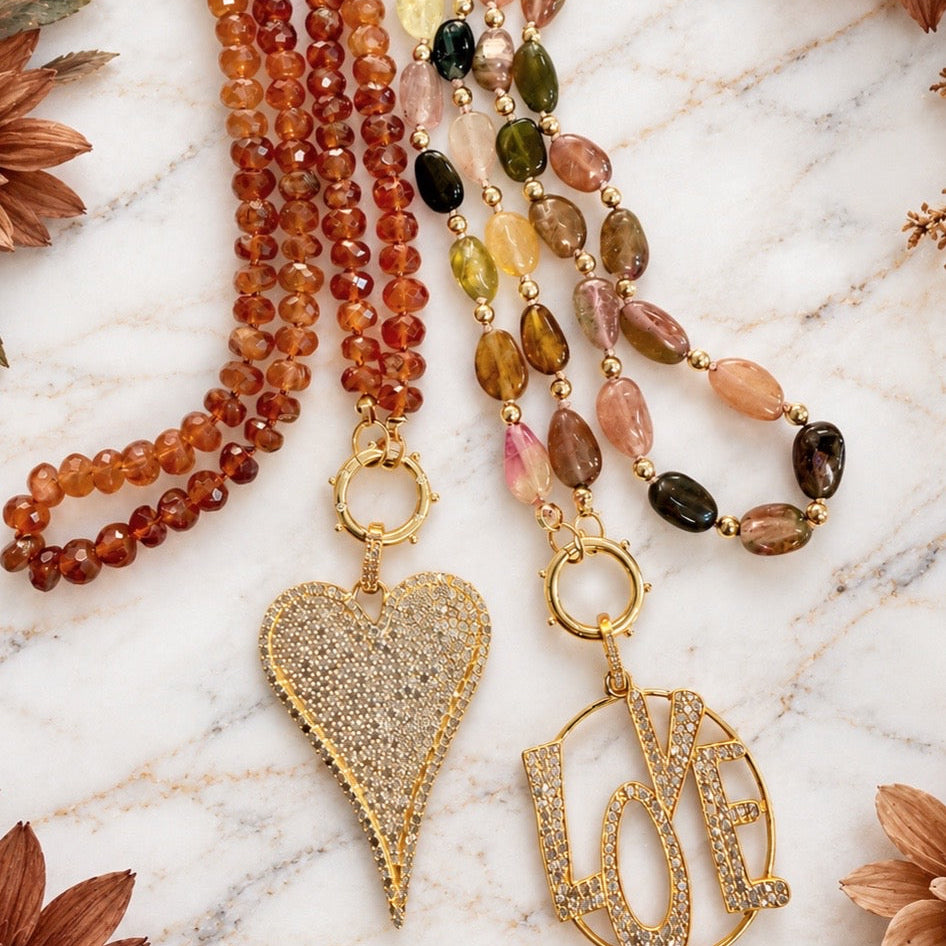 Hessonite Garnet Gemstone Necklace