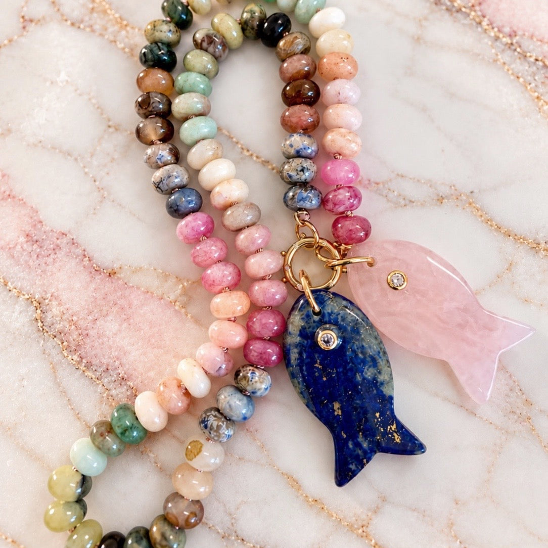 Autumn Pink II Gemstone Necklace