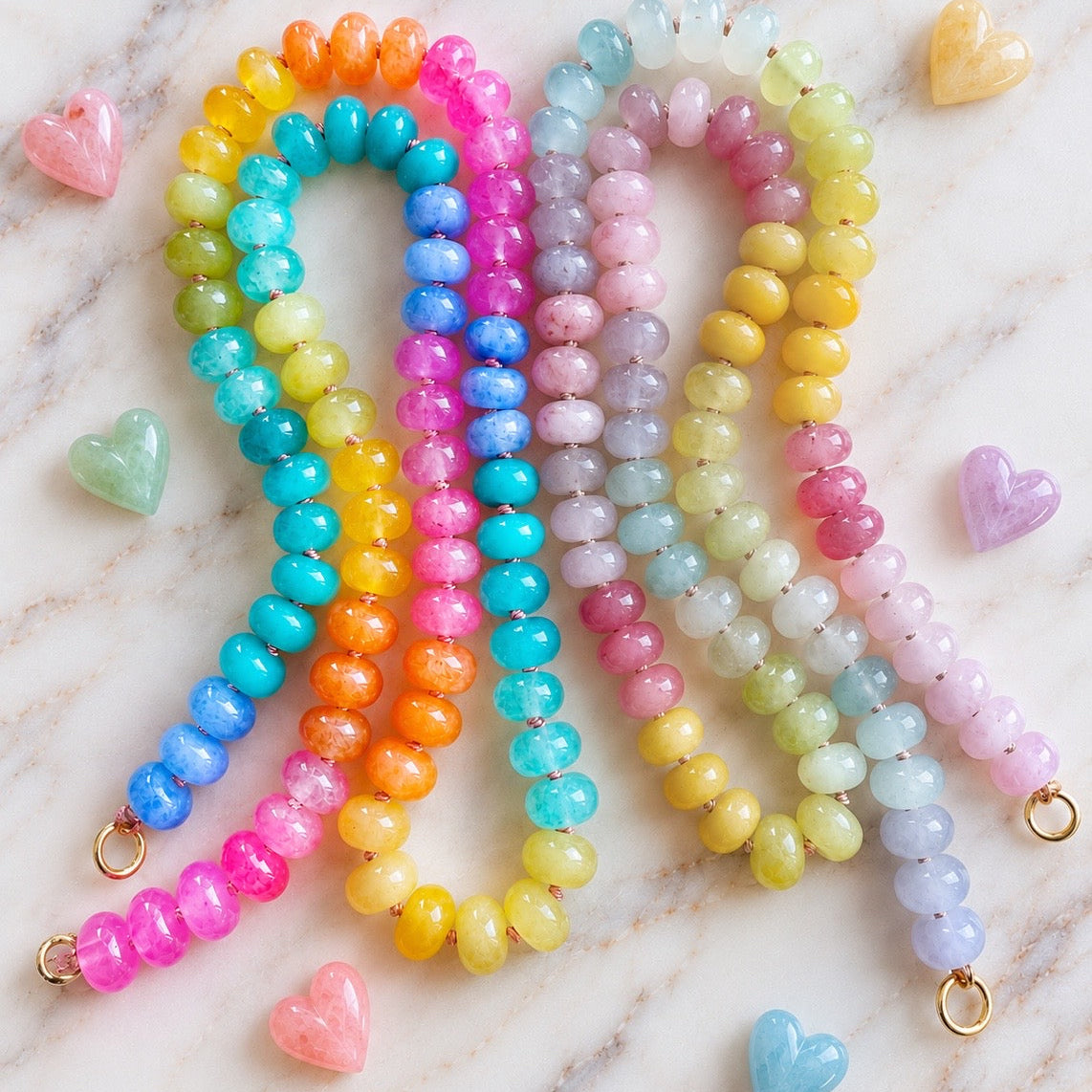 Pastel Rainbow Gemstone Necklace