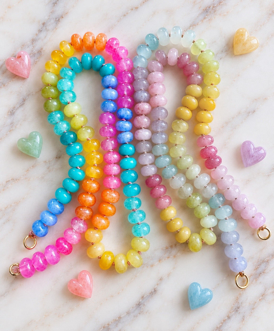 Vivid Rainbow Gemstone Necklace