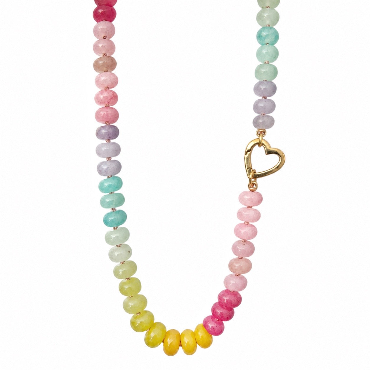 Pastel Rainbow Gemstone Necklace