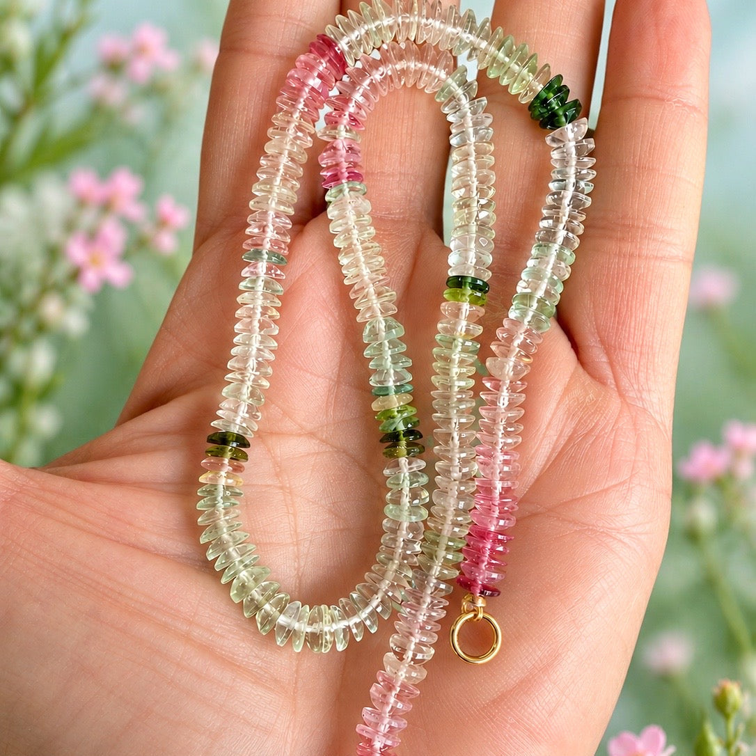 Pastel Tourmaline Gemstone Necklace