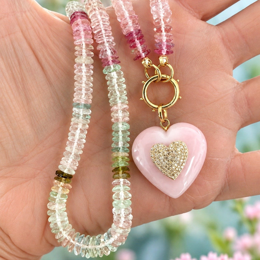 Pastel Tourmaline Gemstone Necklace