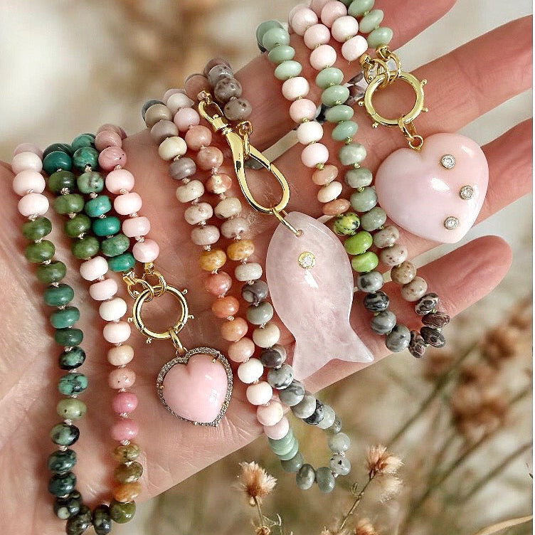 Earthy Rainbow Gemstone Necklace