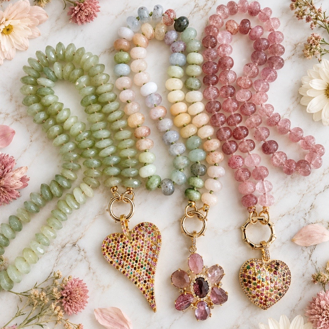 Pastel Rainbow Gemstone Necklace