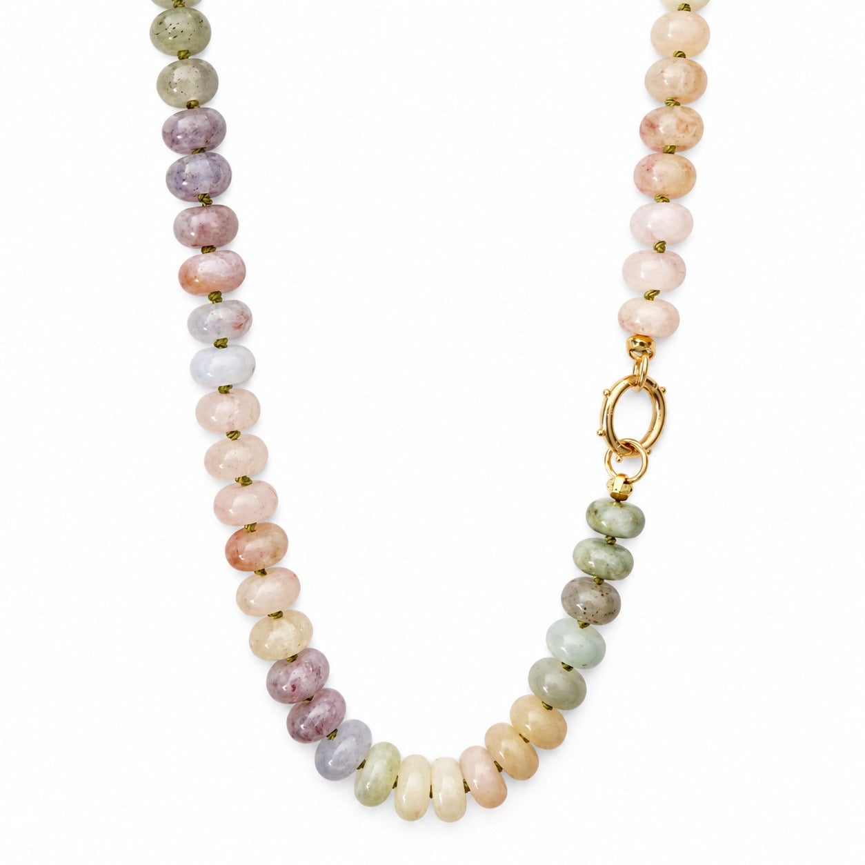 Pastel Rainbow Gemstone Necklace
