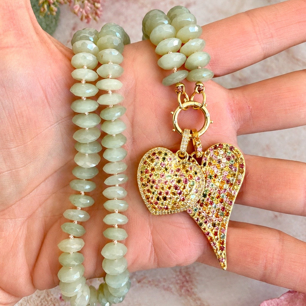 Sage Green Gemstone Necklace