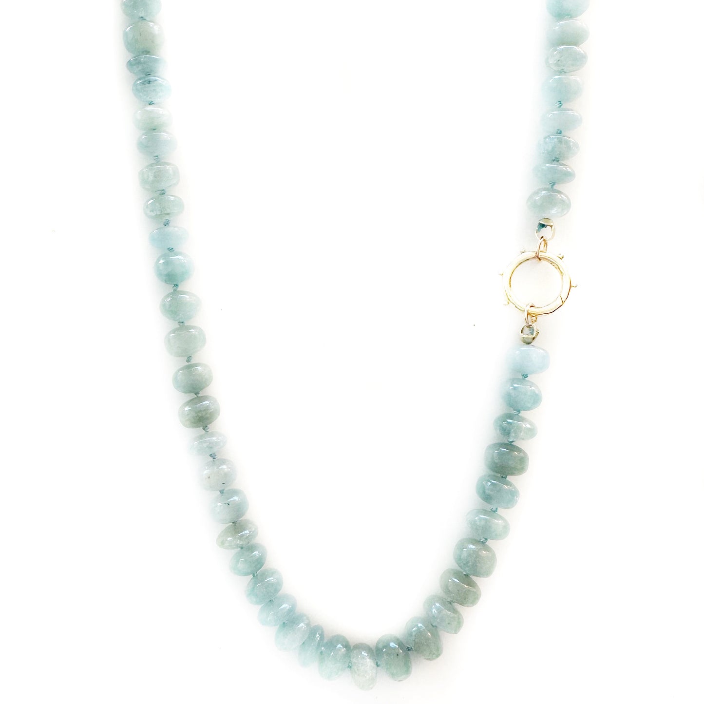 Load image into Gallery viewer, Milky Aquamarine Gemstone Necklace
