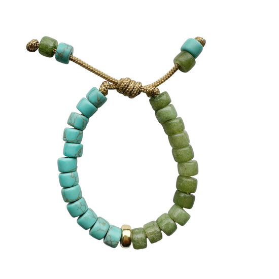 Load image into Gallery viewer, Turquoise Green Gemstone Forte Bracelet
