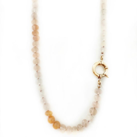 Load image into Gallery viewer, Orange Strawberry Quartz Gemstone Necklace
