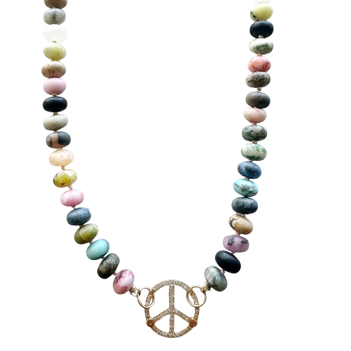 Load image into Gallery viewer, Matte Multi Color Gemstone Necklace
