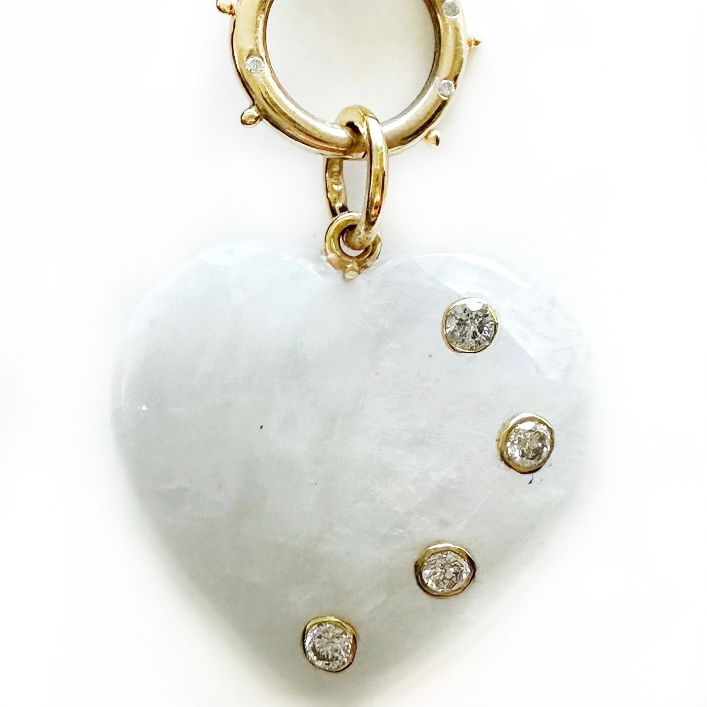 Load image into Gallery viewer, Moonstone Heart Charm
