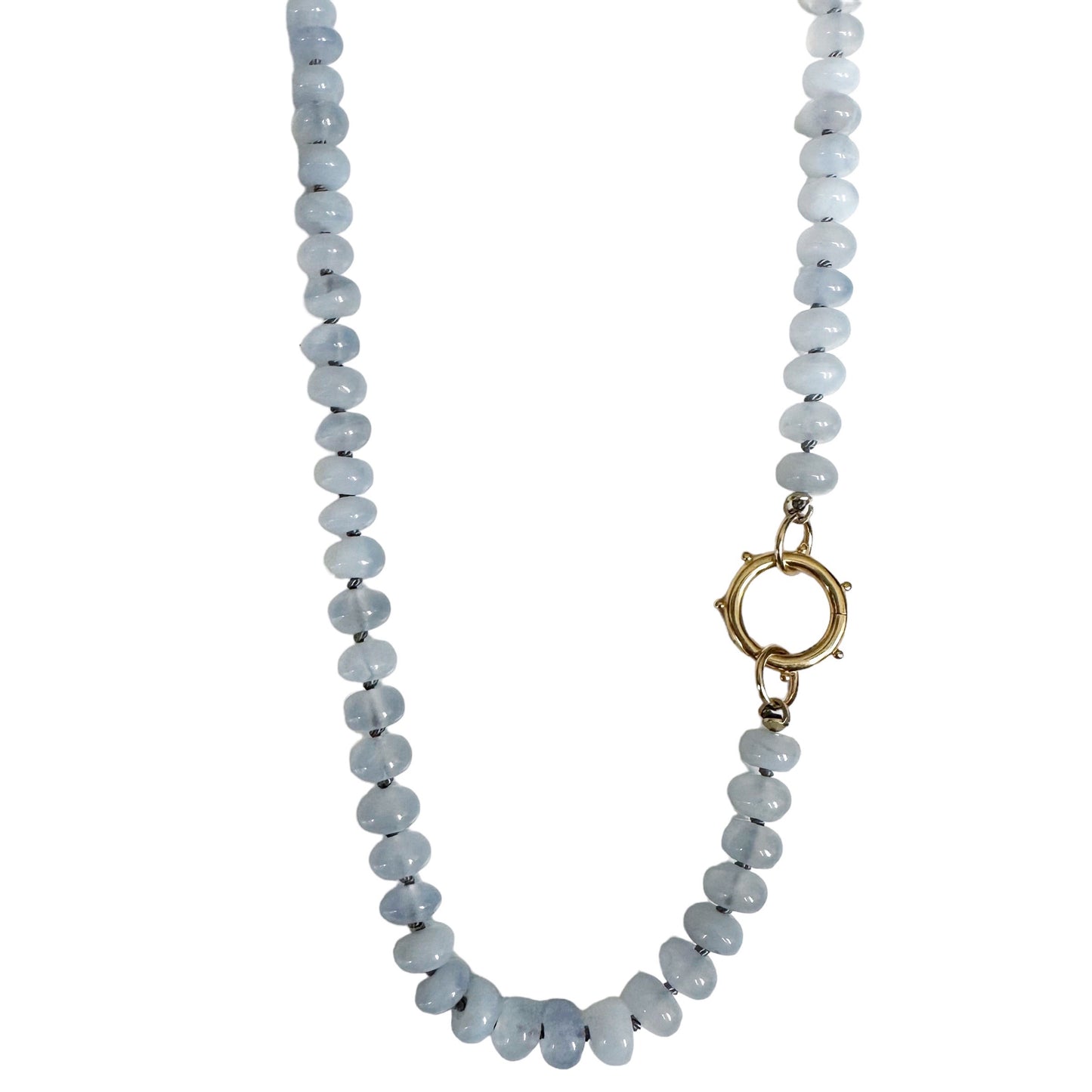 Blue Chalcedony Gemstone Necklace
