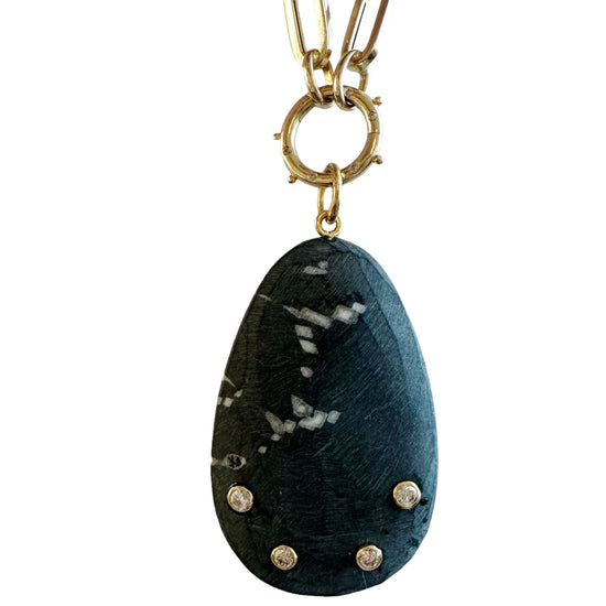 Chrysanthemum Stone Charm